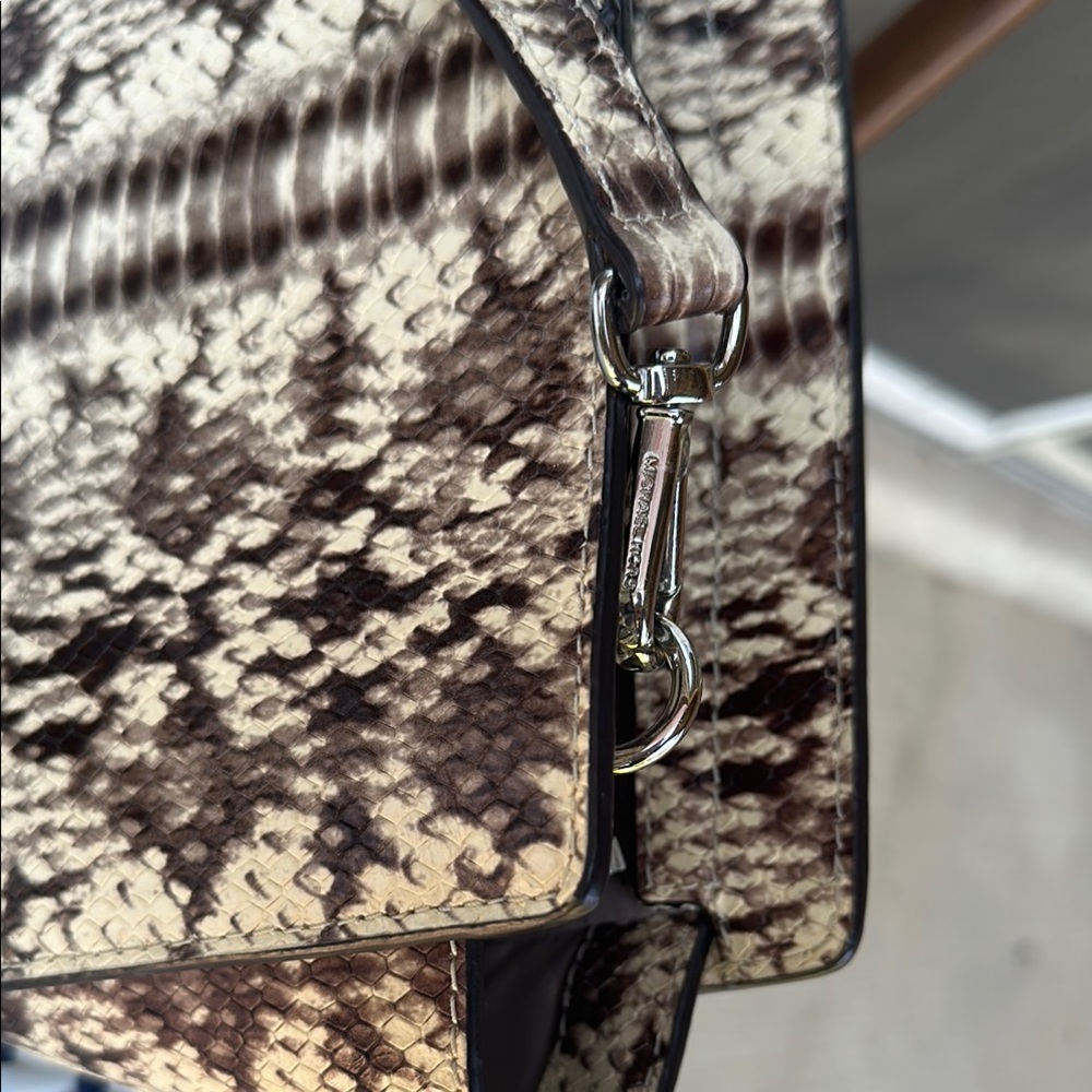 Michael Kors Brown and Cream Crossbody Bag with Chain Strap - Picture 6 of 12
